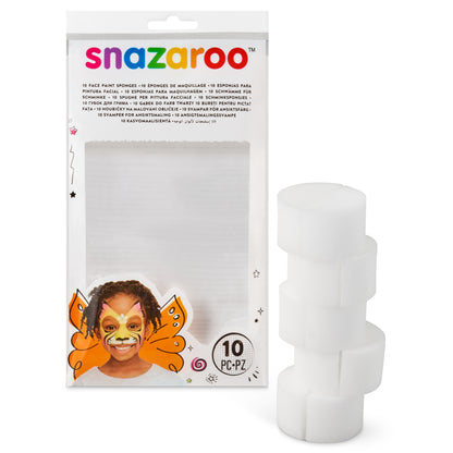 Snazaroo face painting sponges - half-round 10 pcs