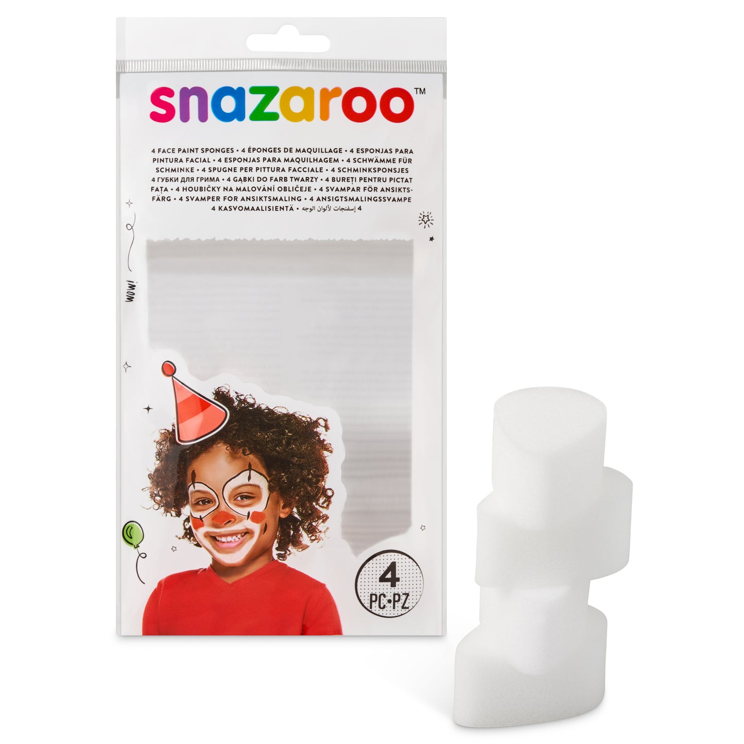 Snazaroo face painting sponges - teardrop 4 pcs