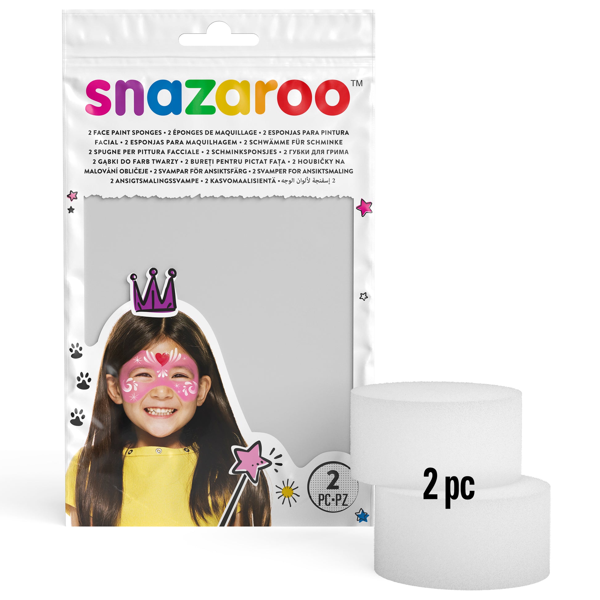 Snazaroo face painting sponges - round 2 pcs.