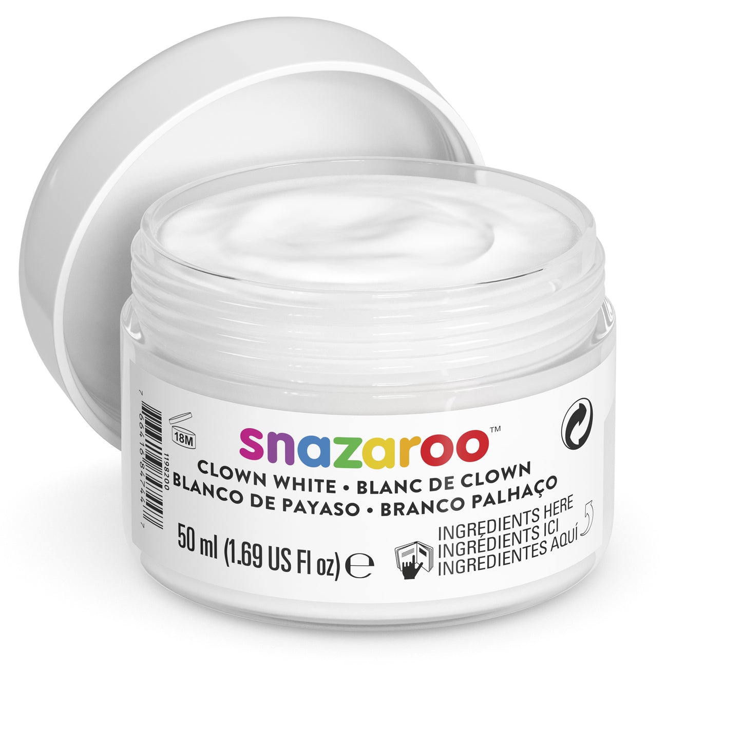 Snazaroo face and body paint - Clown white 50 ml