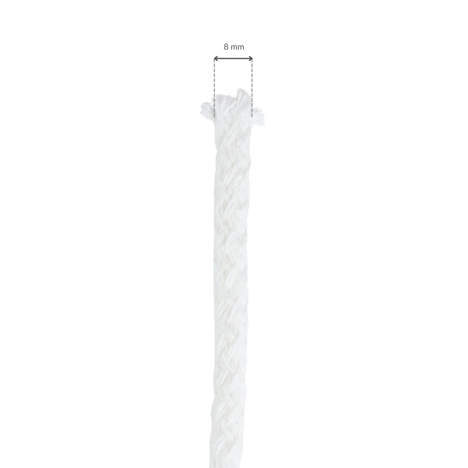 Cotton Cord - 8 mm/1 m white