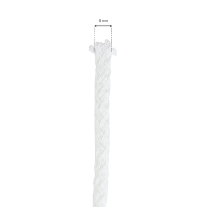 Cotton Cord - 8 mm/1 m white