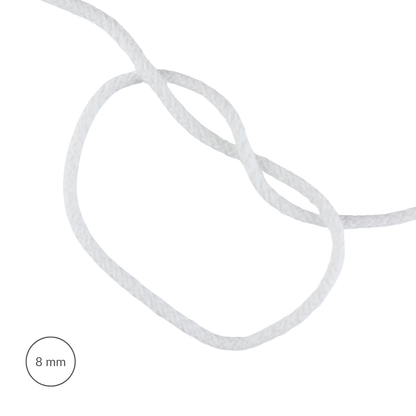 Cotton Cord - 8 mm/1 m white