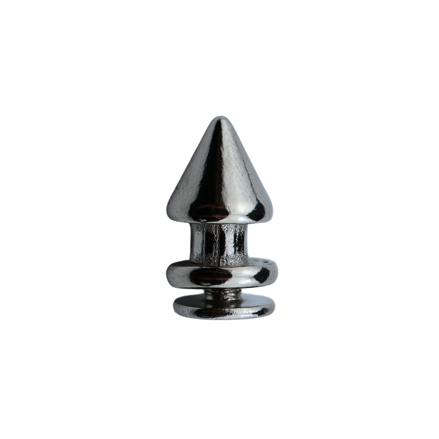 Metal cone studs - 8/12 mm nickel 1 pc.
