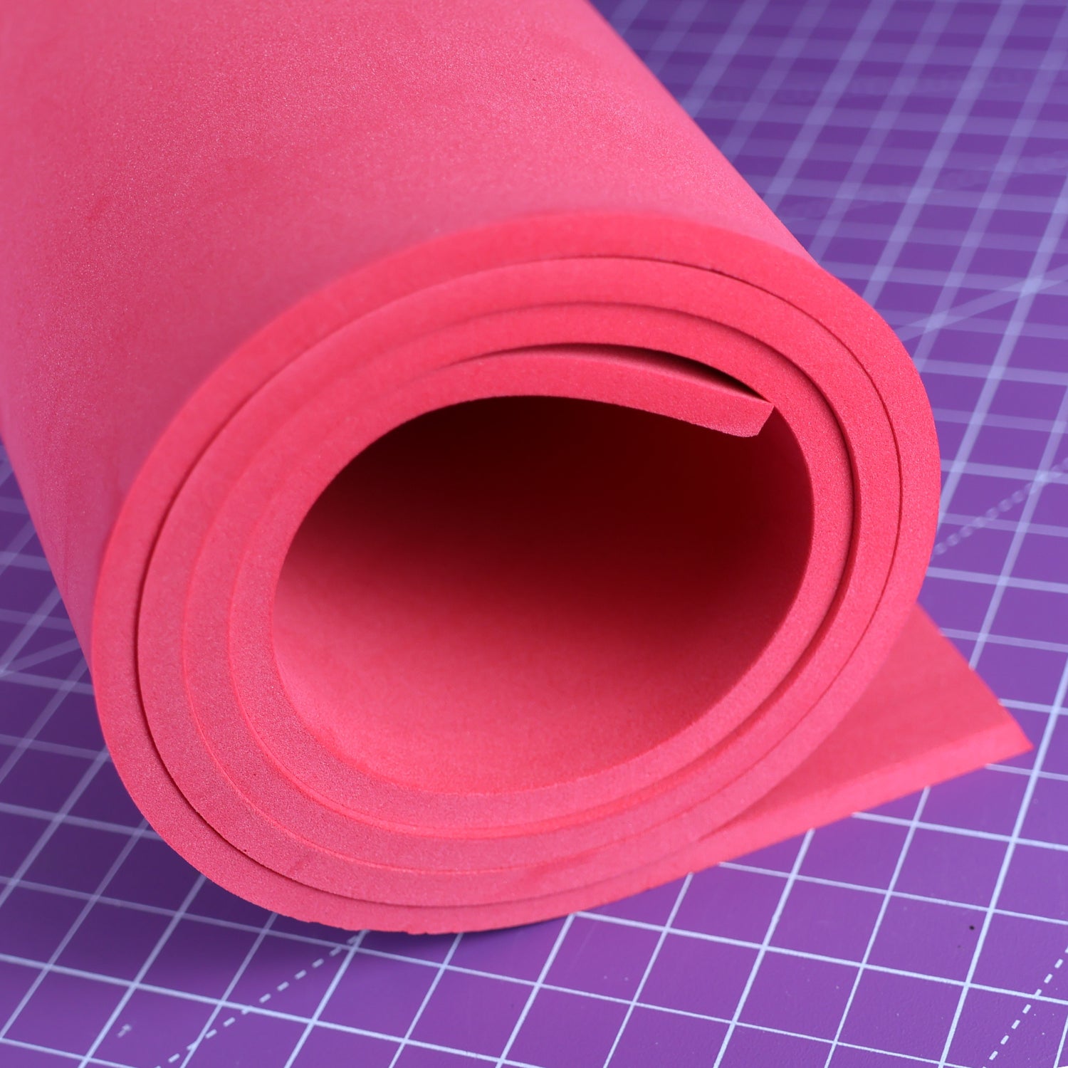 EVA foam 65 kg/m3, 5 mm red - 100x50 cm
