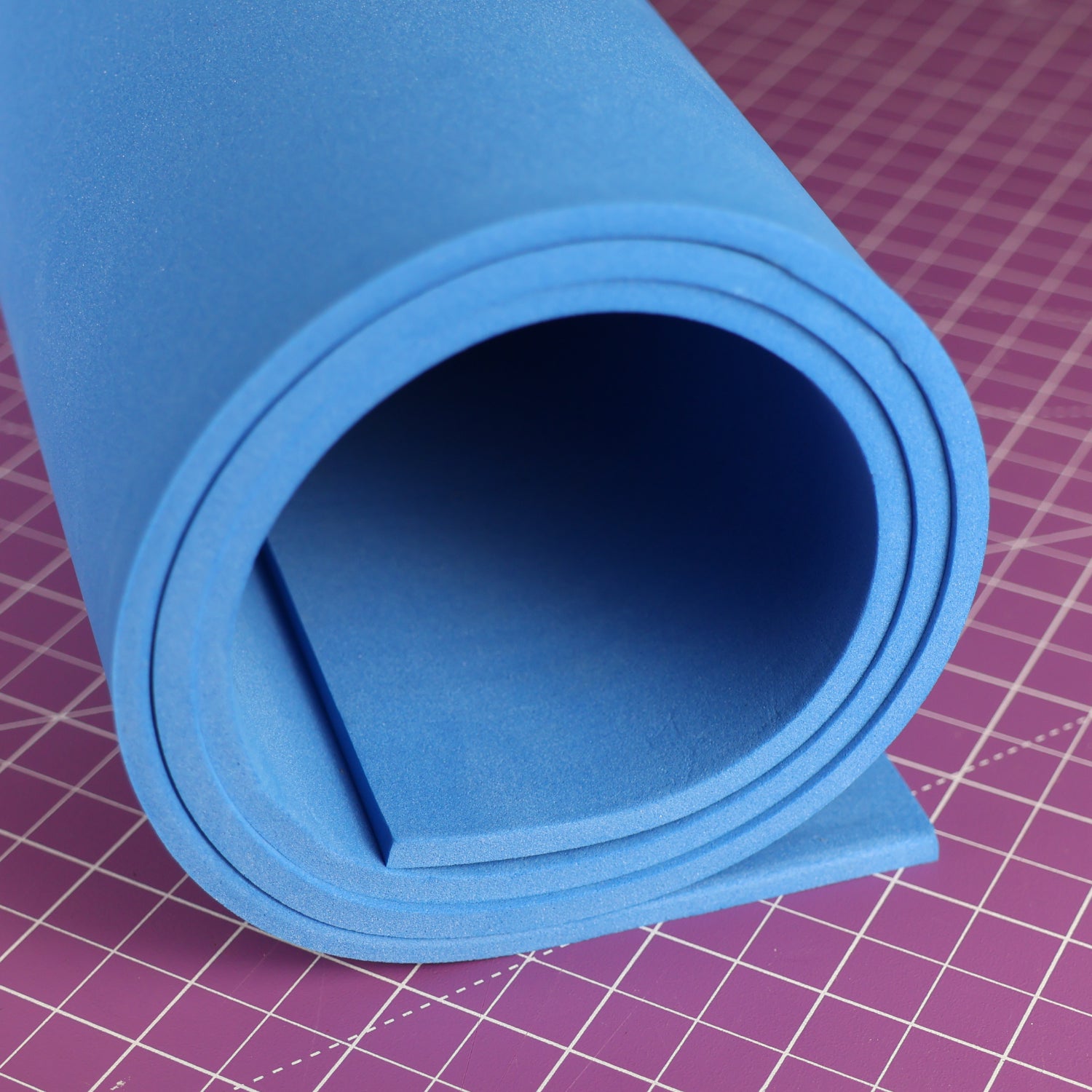 EVA foam 65 kg/m3, 2 mm blue - 100x50 cm