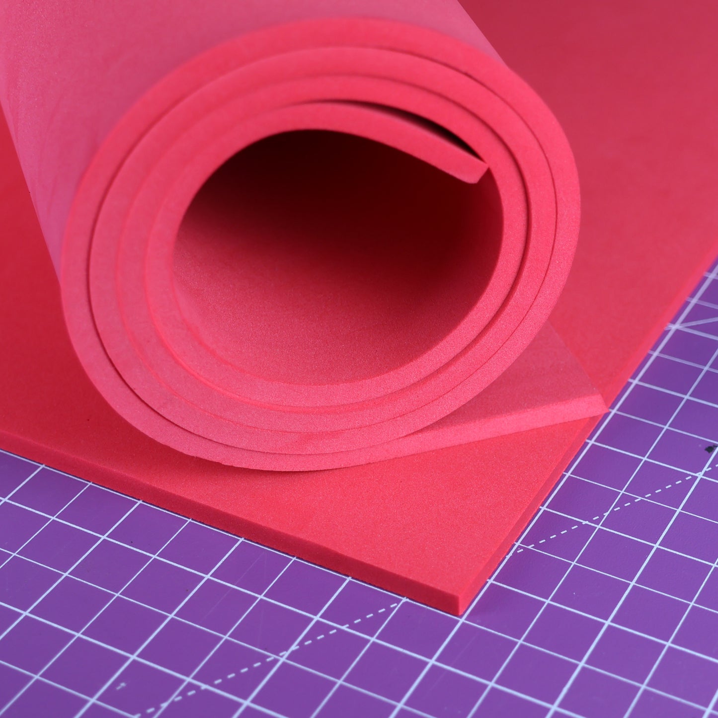 EVA foam 65 kg/m3, 5 mm red - 100x50 cm