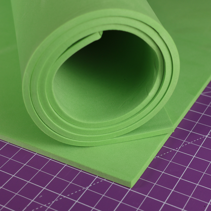 EVA foam 65 kg/m3, 5 mm green - 100x50 cm
