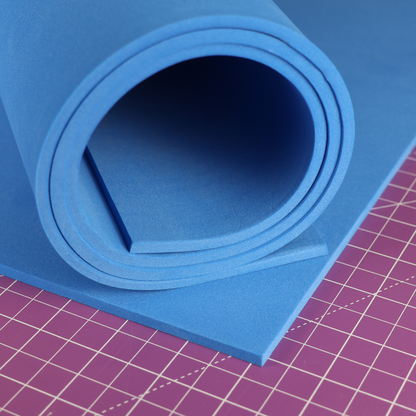 EVA foam 65 kg/m3, 2 mm blue - 100x50 cm