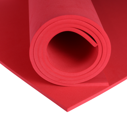 EVA foam 65 kg/m3, 5 mm red - 100x50 cm