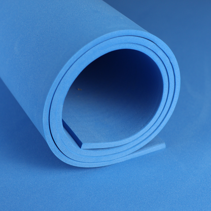 EVA foam 65 kg/m3, 2 mm blue - 100x50 cm