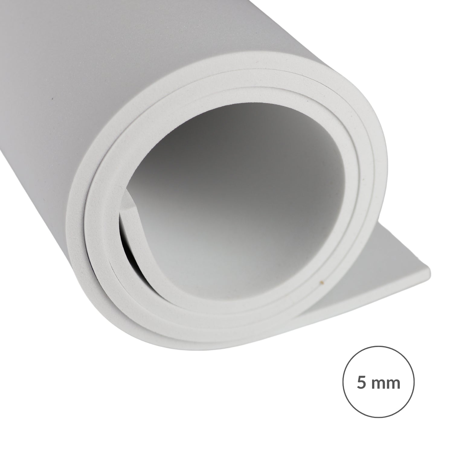 EVA foam 65 kg/m3, 5 mm white - 100x50 cm