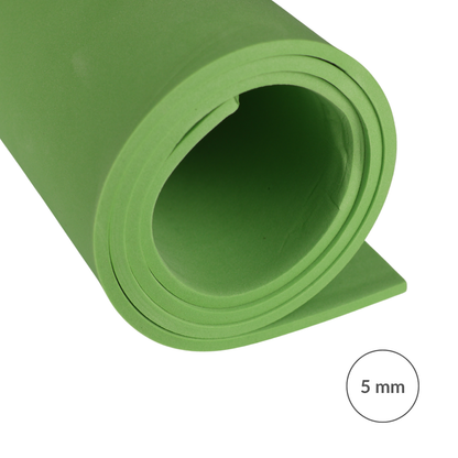 EVA foam 65 kg/m3, 5 mm green - 100x50 cm