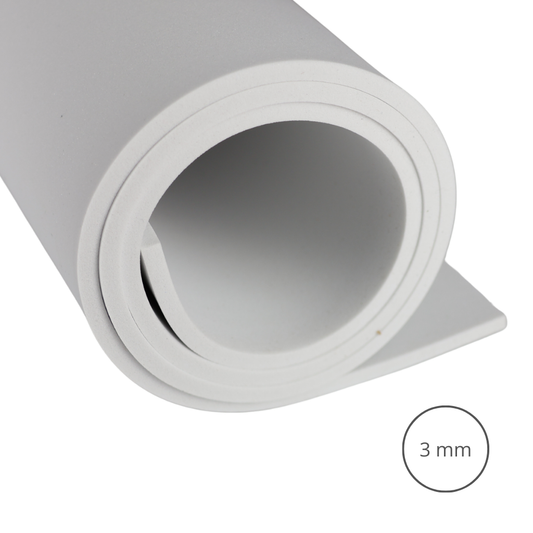 Pianka EVA 65 kg/m3, 3 mm biała - 100x50 cm