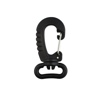 Plastic swivel snap hook - 20 mm black 1 pc.