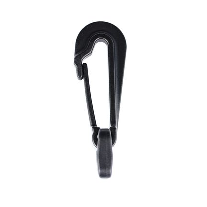 Plastic snap hook - 25 mm black 1 pc.