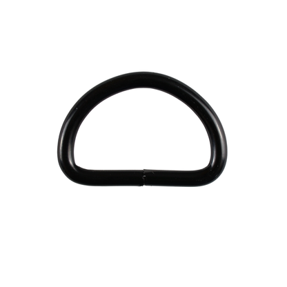 Metal D-ring - 20/12/2,5 mm matte black 1 pc.