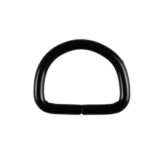 Półkole metalowe - 20/15/3 mm czarny mat 1 szt.