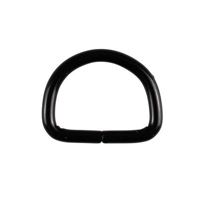 Metal D-ring - 20/15/3 mm matte black 1 pc.