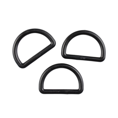 Plastic D-ring - 25/15 mm black 1 pc.