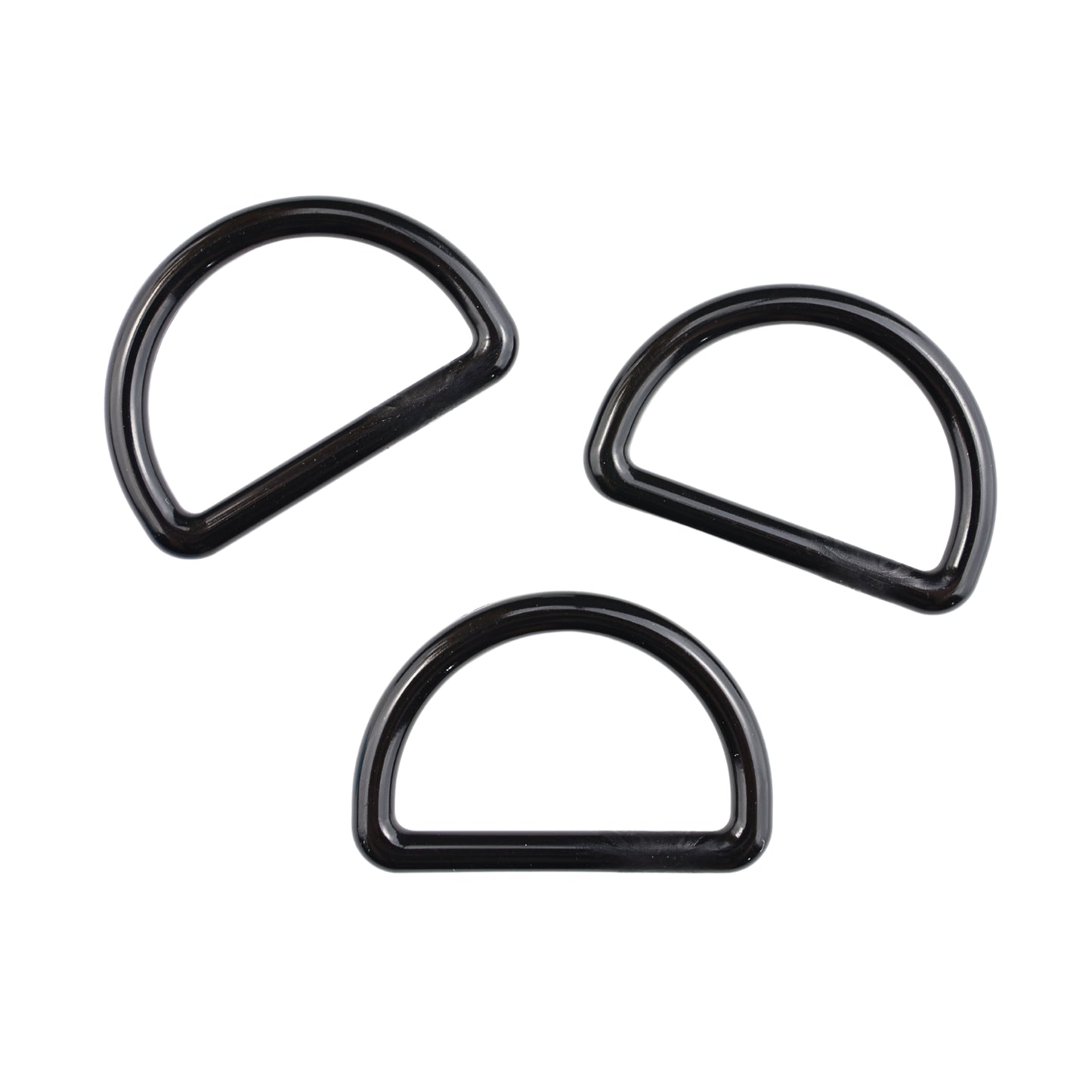 Plastic D-ring - 30/19 mm black 1 pc.