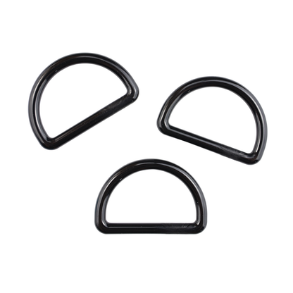 Plastic D-ring - 30/19 mm black 1 pc.