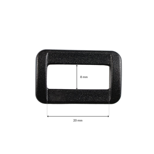 Ramka plastikowa - 20/8 mm czarna 1 szt.