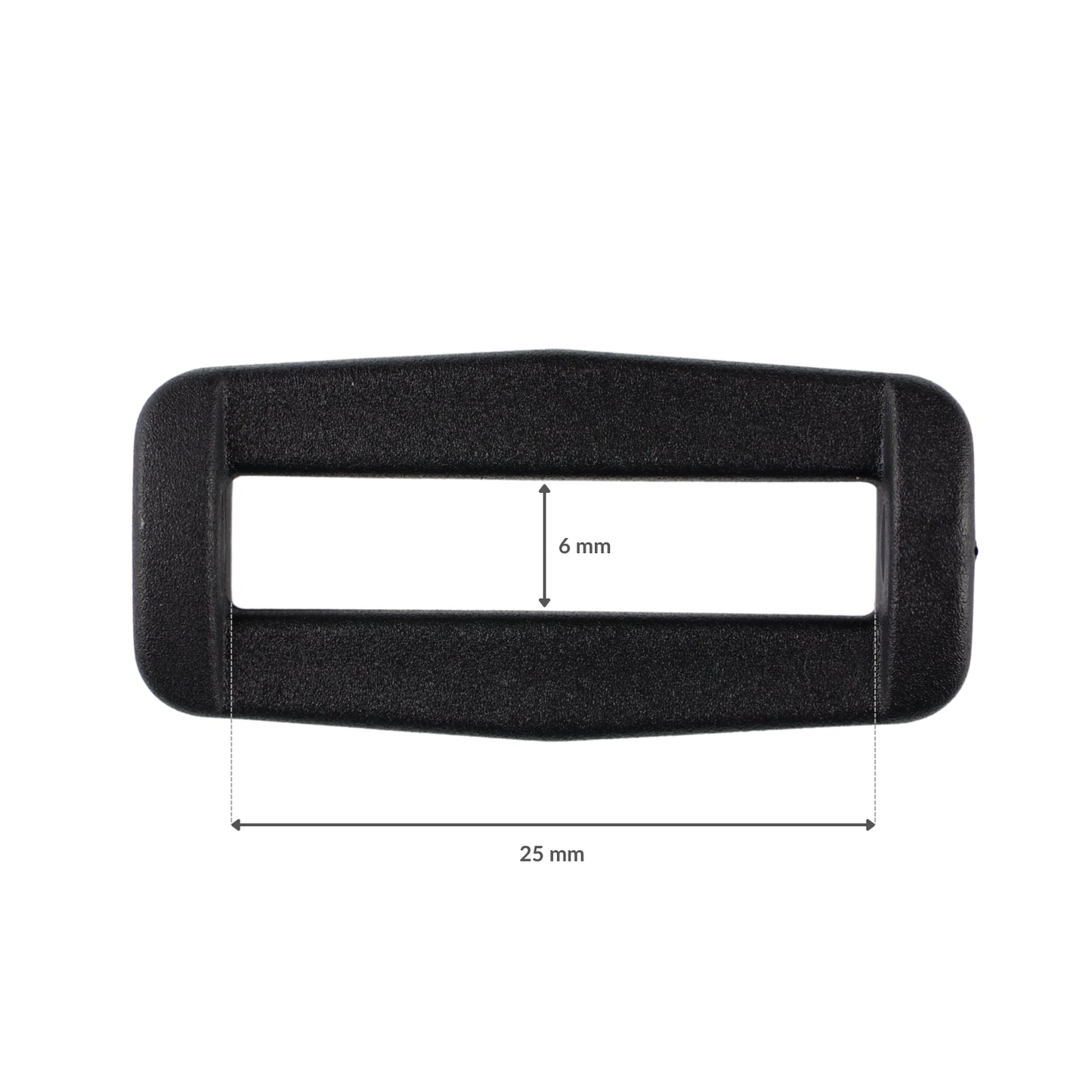 Plastic slider buckle - 25/6 mm (a) black 1 pc.