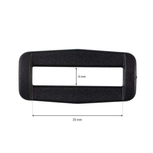 Ramka plastikowa - 25/6 mm (a) czarna 1 szt.