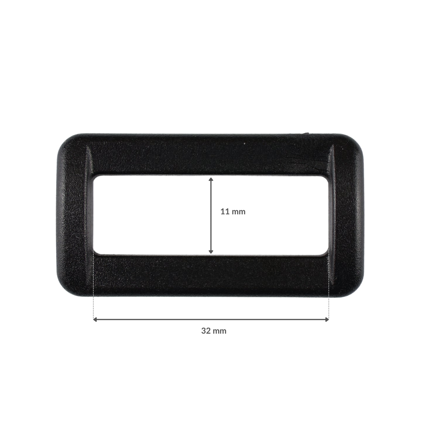 Plastic slider - 32/11 mm black 1 pc.