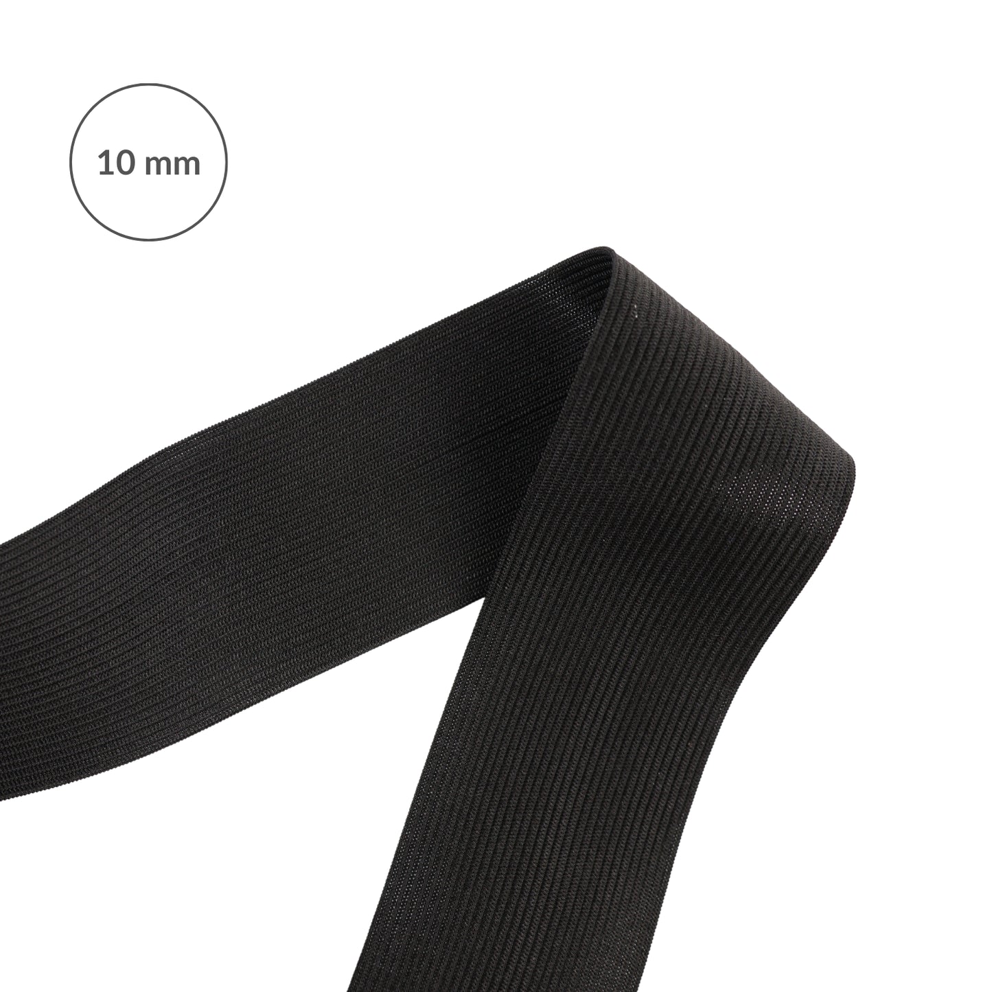 Elastic band - 10 mm/1 m black