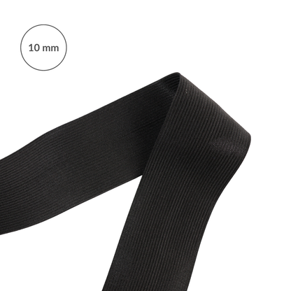 Elastic band - 10 mm/1 m black