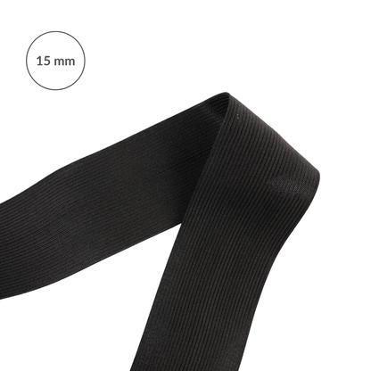 Elastic band - 15 mm/5 m black