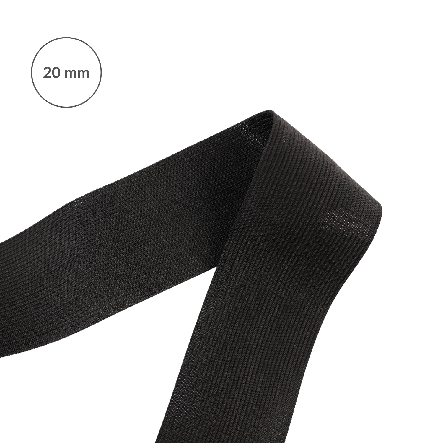 Elastic band - 20 mm/1 m black