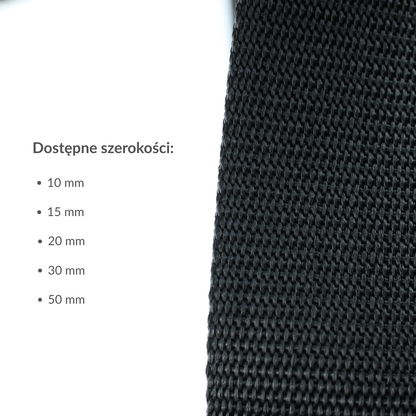 Webbing strap - polypropylene 15 mm/1 m black