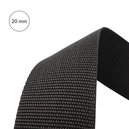 Polypropylene webbing - 20 mm/1 m black