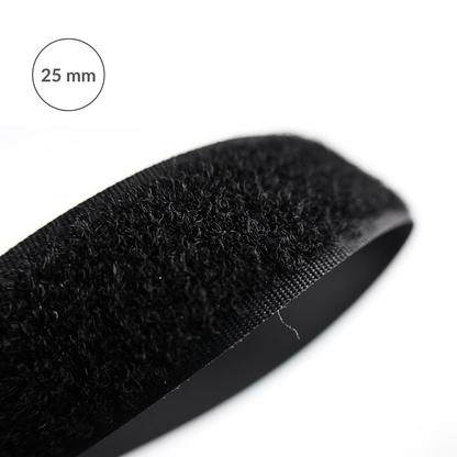 Velcro tape - loop 25 mm/1 m black