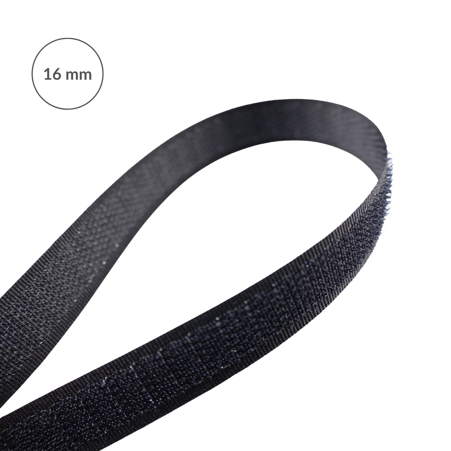 Hook-and-loop tape - hook 16 mm/1 m black