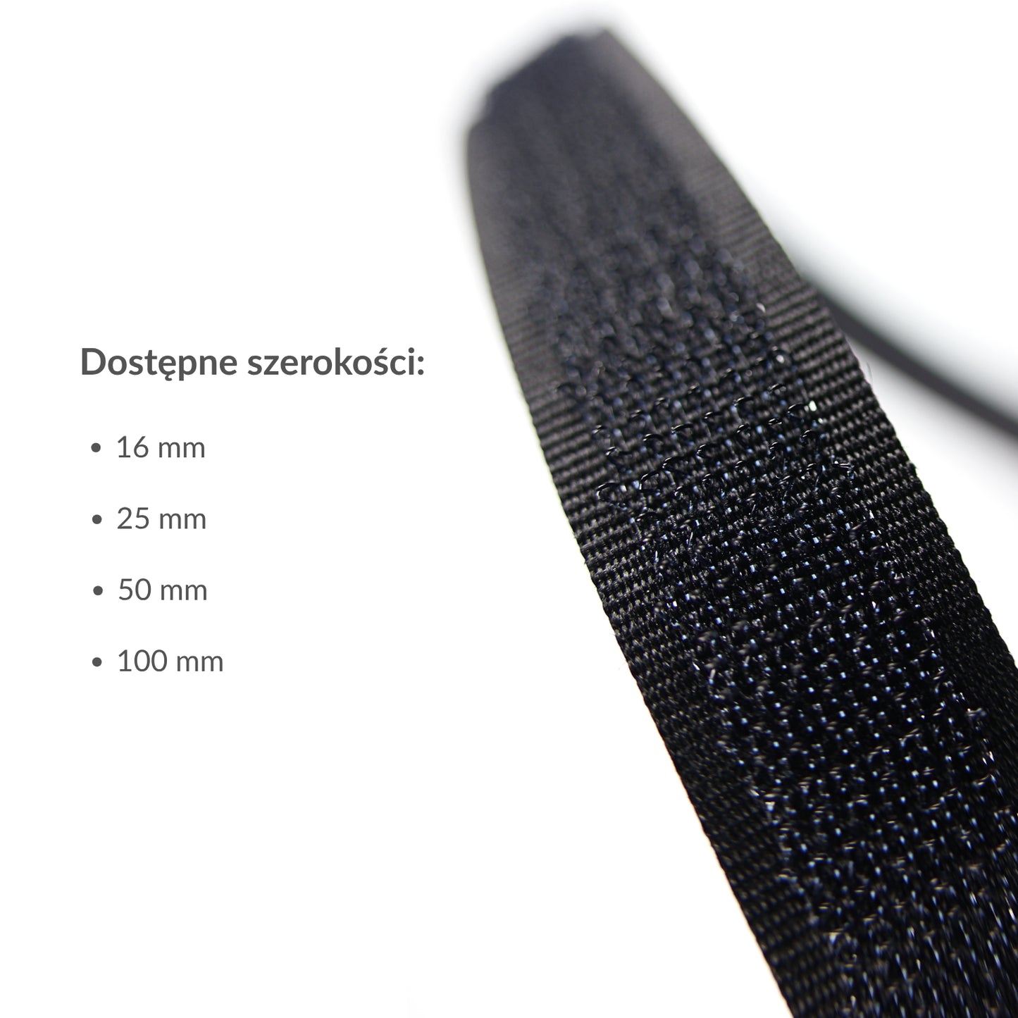 Hook-and-loop tape - hook 16 mm/1 m black