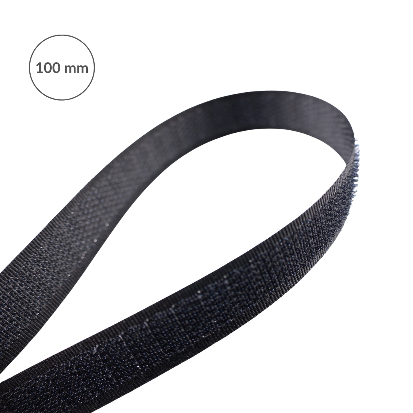 Hook and loop tape - hook 100 mm/1 m black