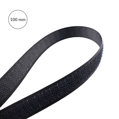 Hook and loop tape - hook 100 mm/1 m black