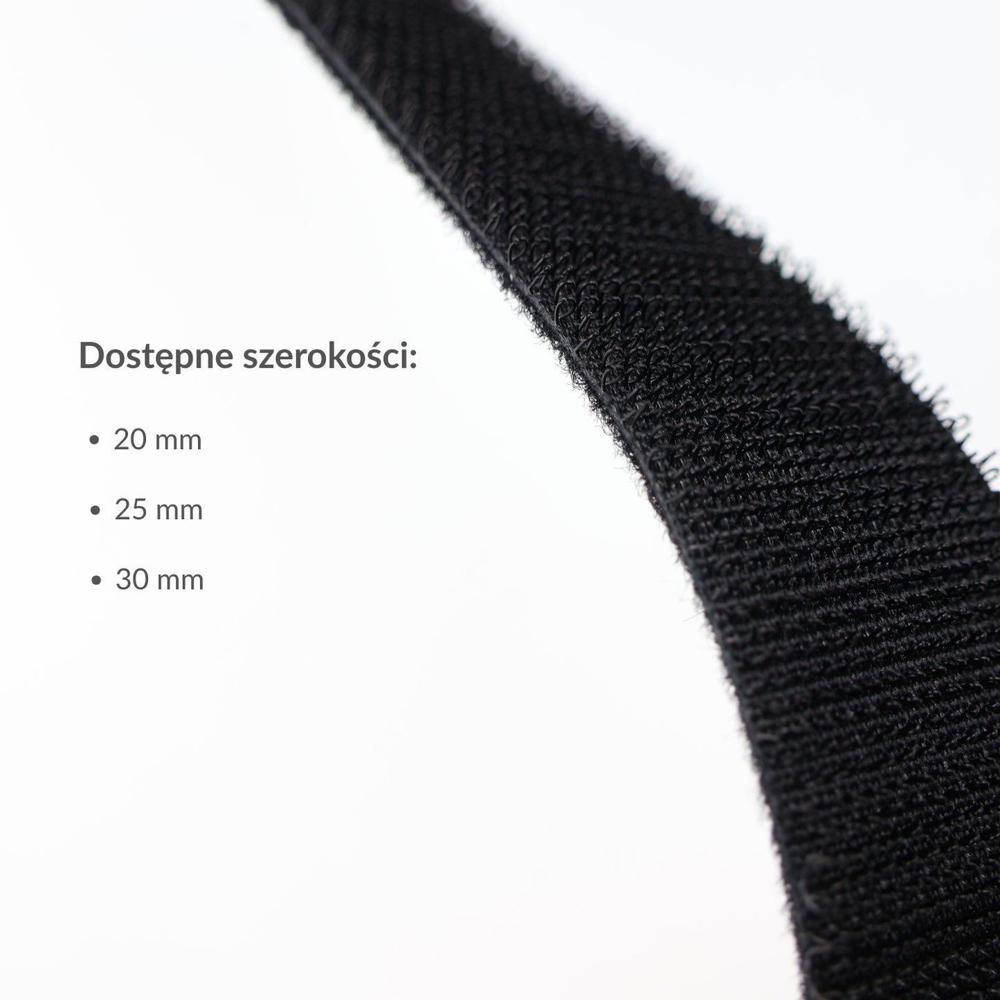 Hook and loop tape - double-sided 25 mm/1 m nylon black