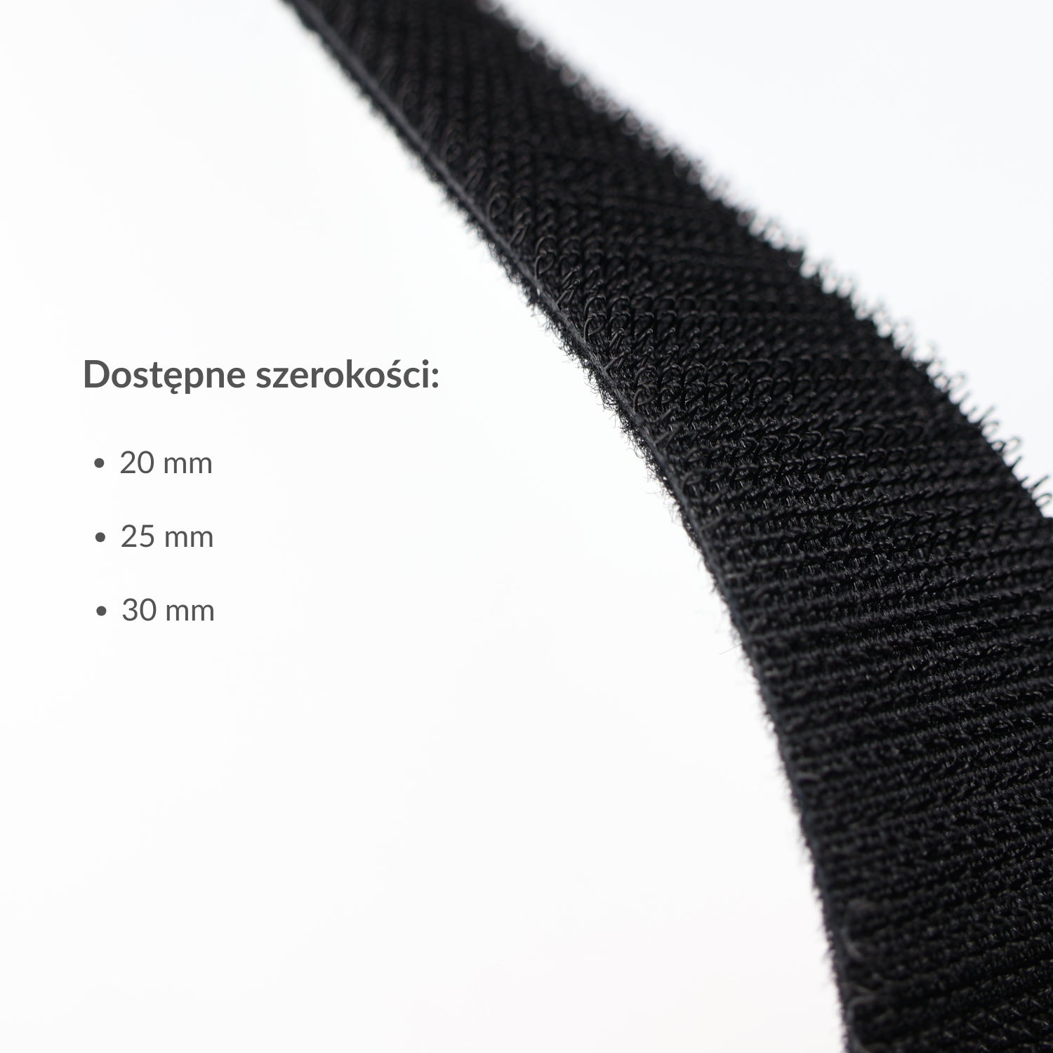 Hook and loop tape - double-sided 25 mm/1 m nylon black