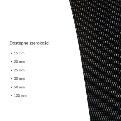 Low-profile hook-and-loop tape - 100 mm/1 m nylon black