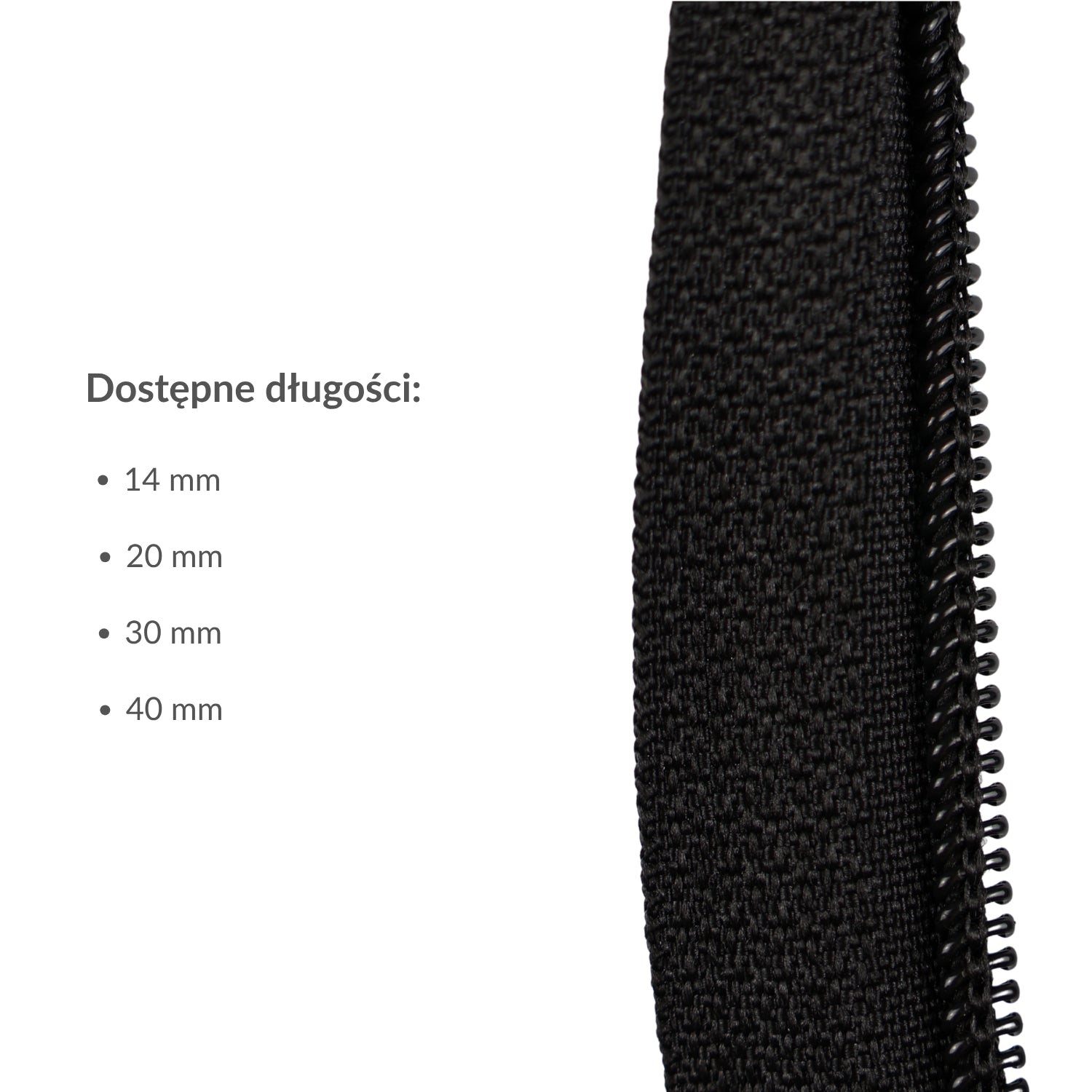 Zipper - #5 coil non-separable auto-lock 40cm