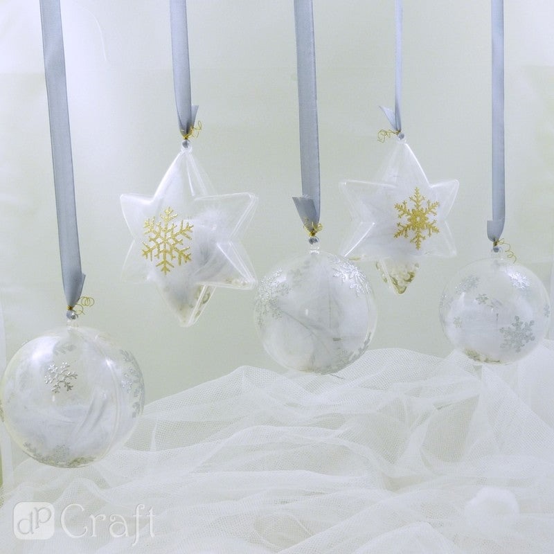 DpCraft Acrylic Ornaments - 10 cm, 5 pcs