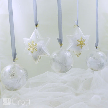 DpCraft Acrylic Ornaments - 10 cm, 5 pcs