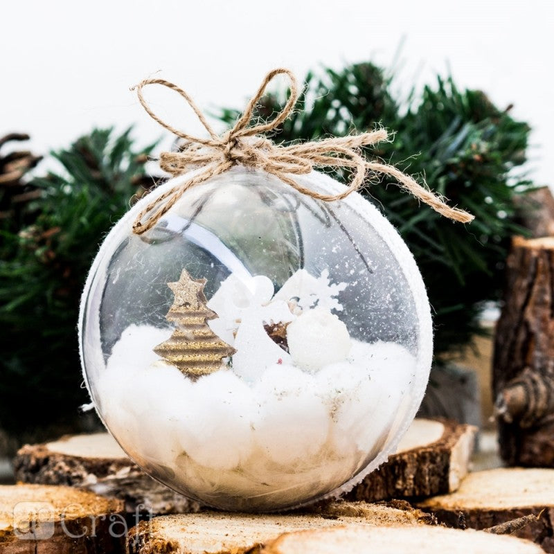 DpCraft Acrylic Baubles - 8 cm, 5 pcs