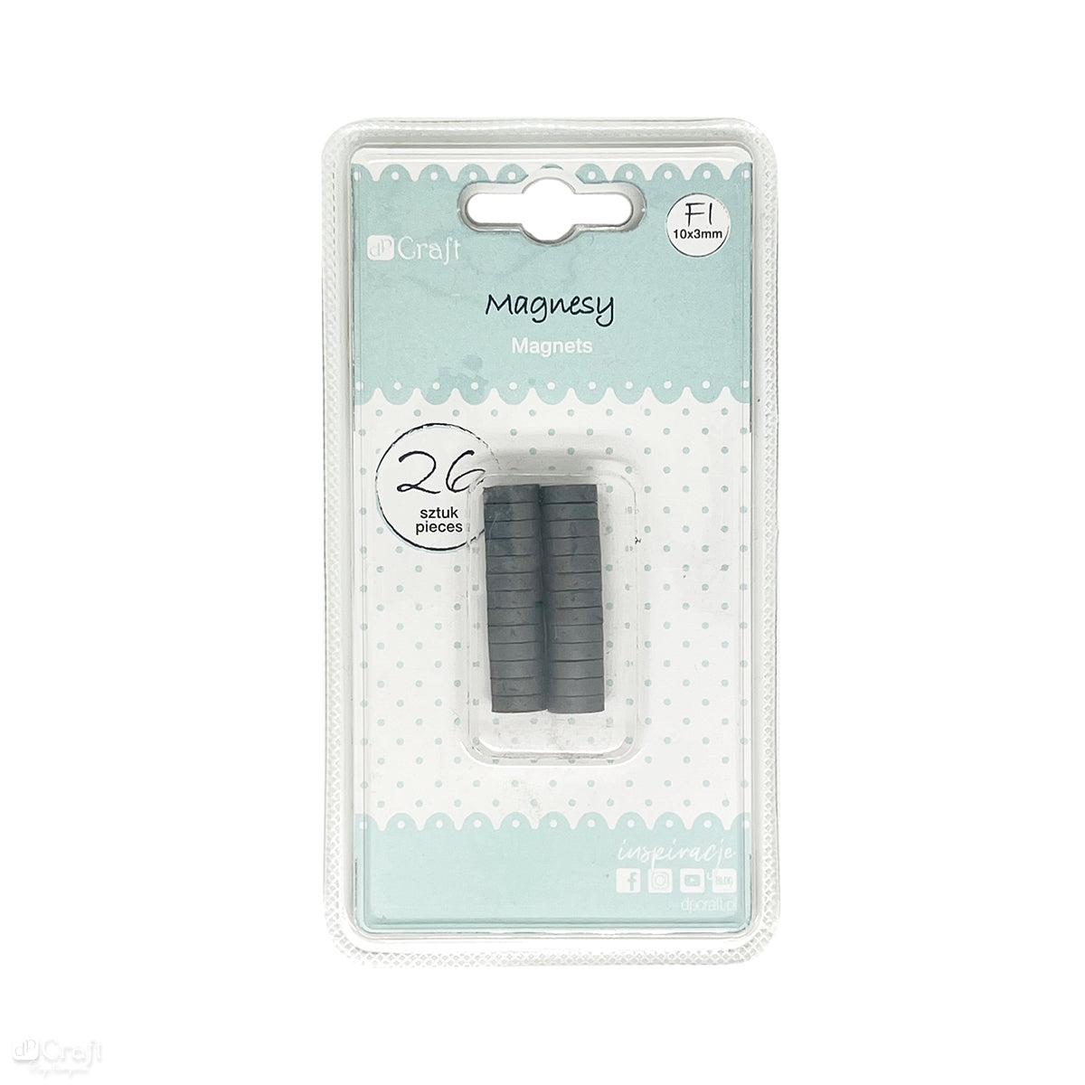 DpCraft Magnets - 10 mm x 3 mm, 26 pcs