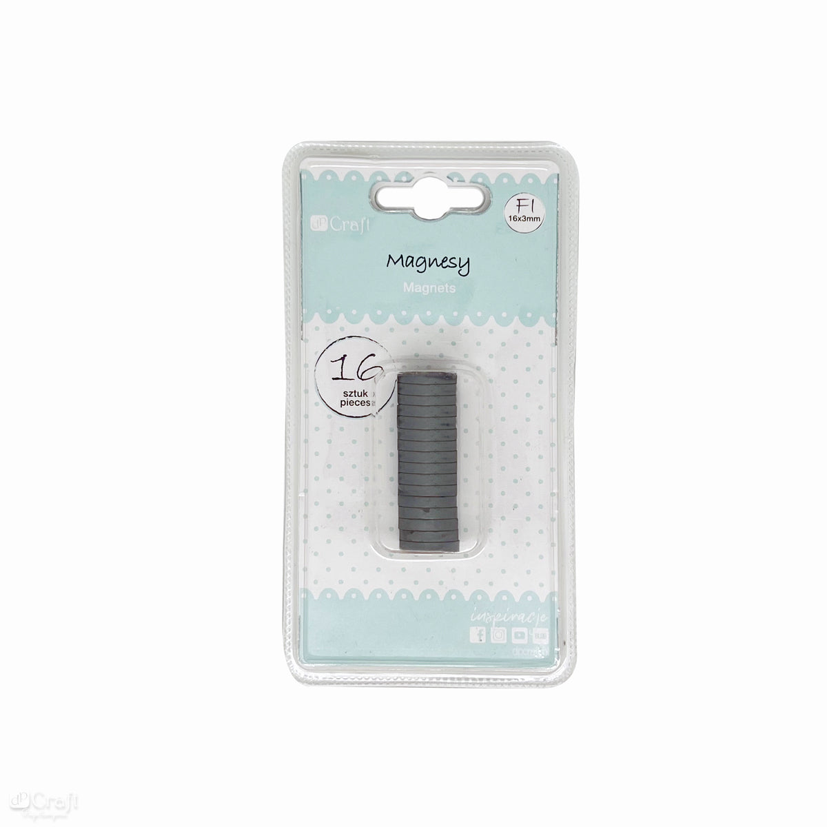 DpCraft Magnets - Diameter 16 mm x 3 mm, 16 pcs.